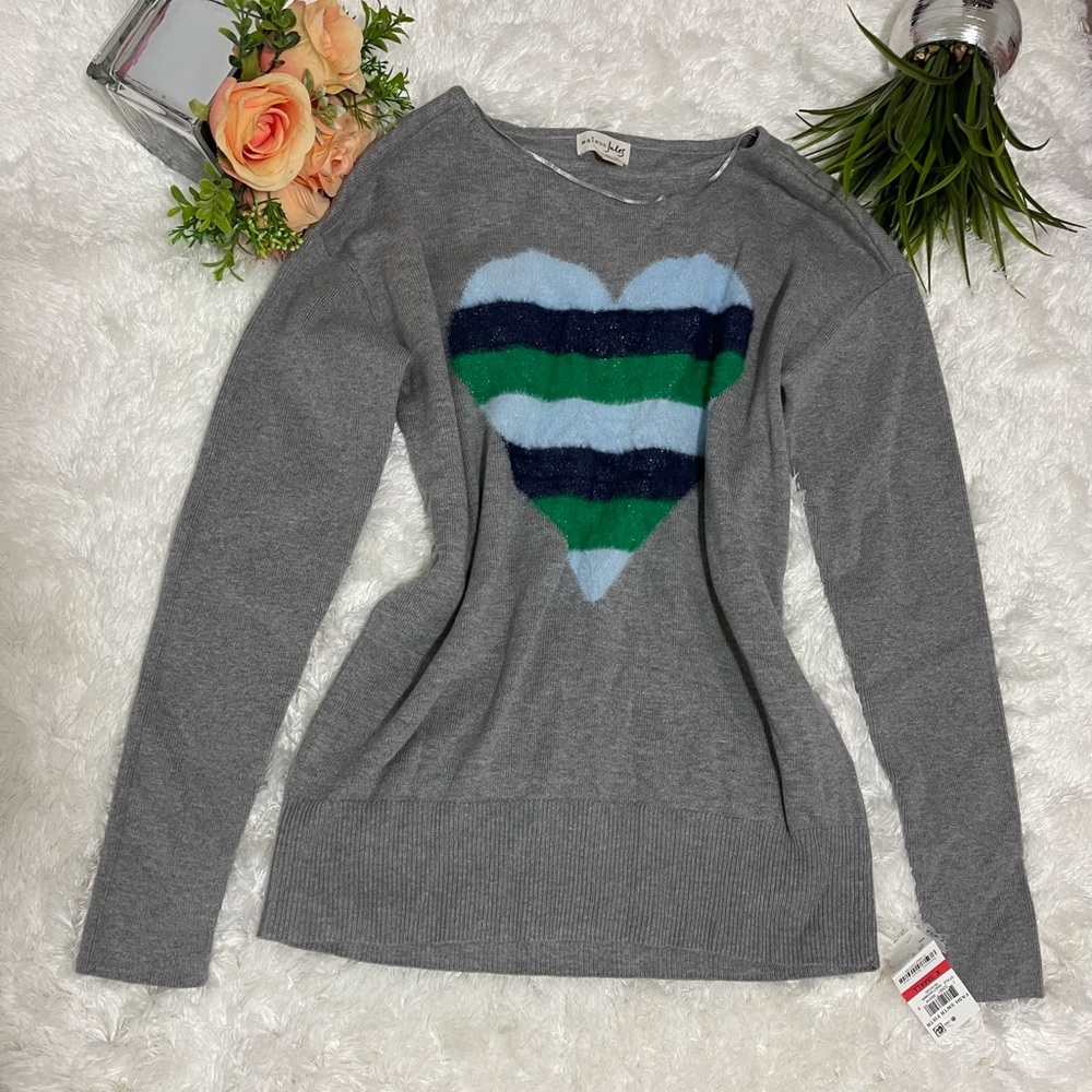 Maison jules Christmas sweater | XS | Gray & green